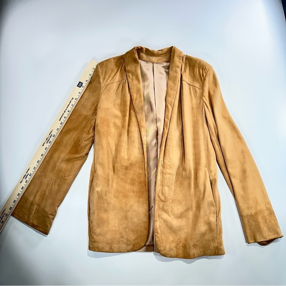 Lady Scully vintage boho suede open front jacket tan size 10 - Picture 12 of 15